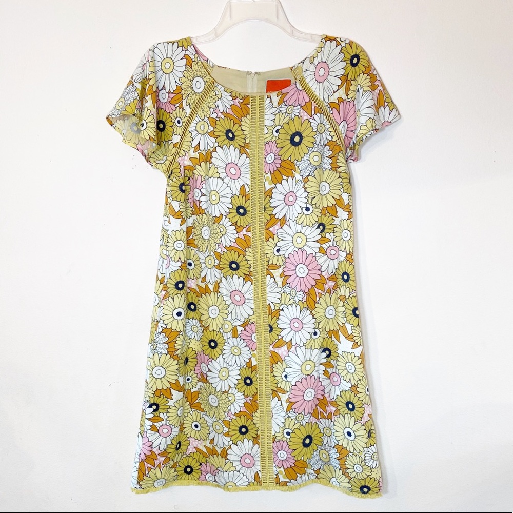 Modcloth Floral Fringed Bottom Dress